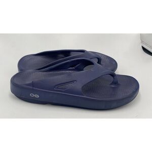 OOFOS Unisex Original Recovery Thong Sandal‎ Navy Mens 8/ Womens 10- Read